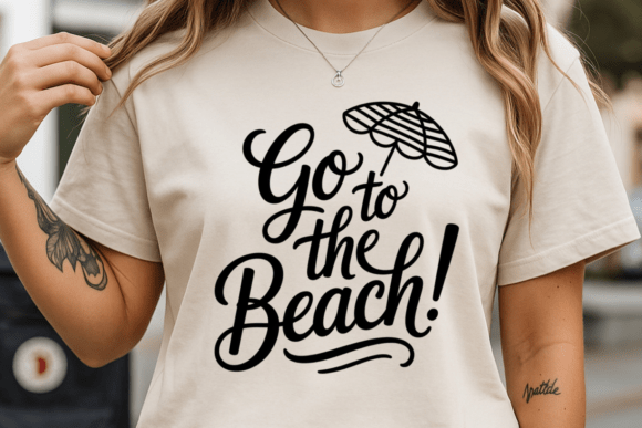 Beach Quote Typography Design SVG for Graphics and T-Shirt Designs
