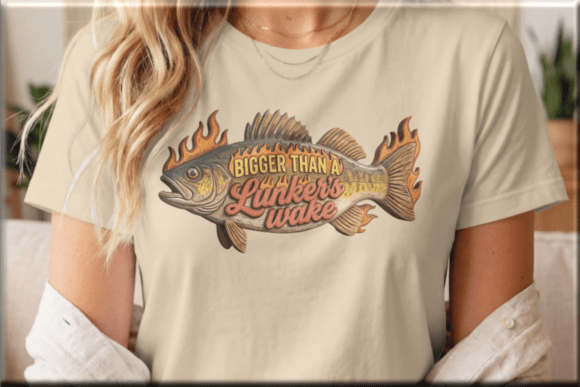 Bold Fishing Graphic for T-Shirt Designs