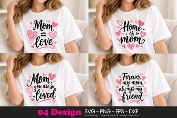 Cute Mom Mommy SVG Motherhood Quote Graphics