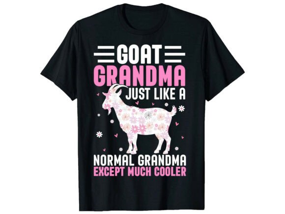 Fun Goat Grandma Mother’s Day Graphic T-Shirt Design
