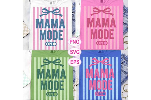 Striped Mama Mode Graphics for T-Shirt Designs